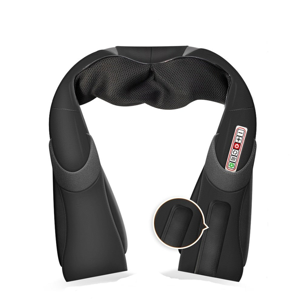 6 Keys Velcro 4D Kneading Body Relaxation U Shape Neck Back Shoulder Massager
