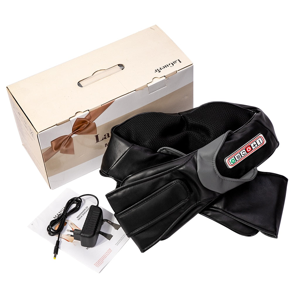 6 Keys Velcro 4D Kneading Body Relaxation U Shape Neck Back Shoulder Massager