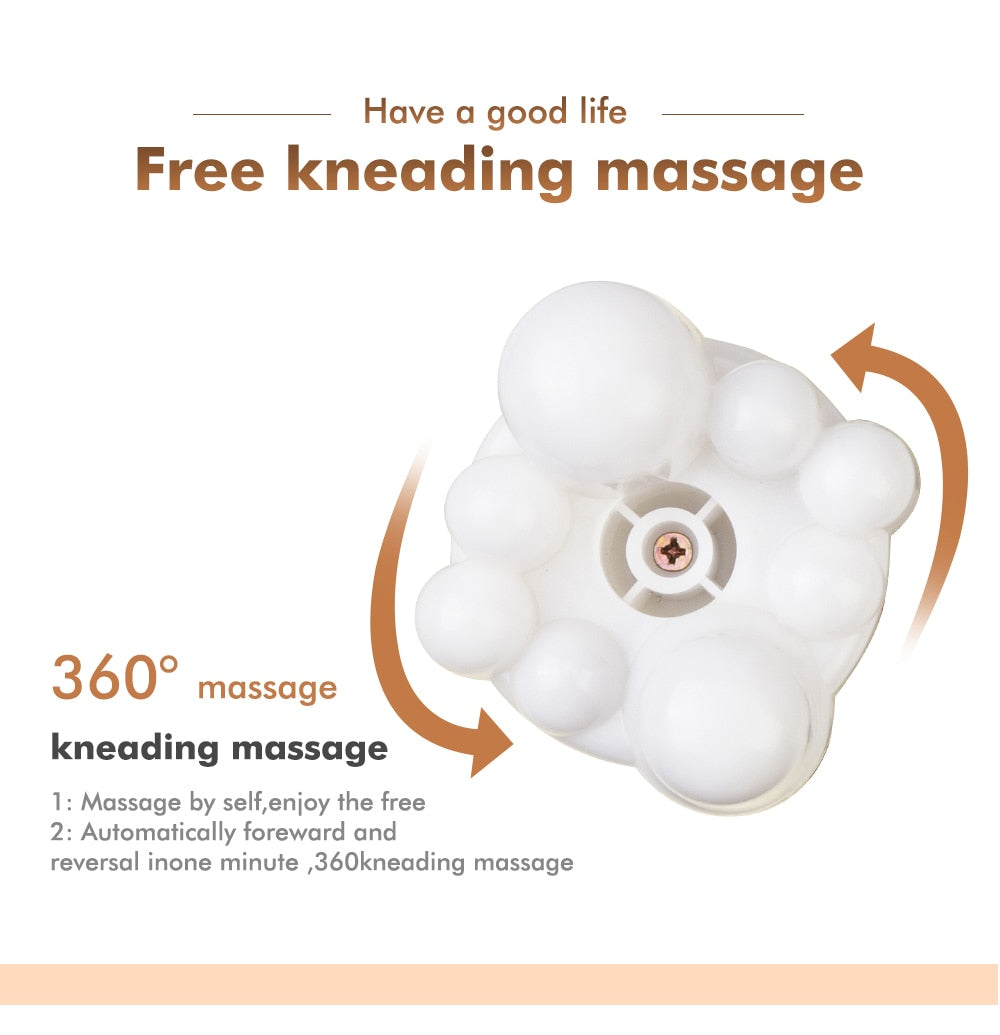 6 Keys Velcro 4D Kneading Body Relaxation U Shape Neck Back Shoulder Massager