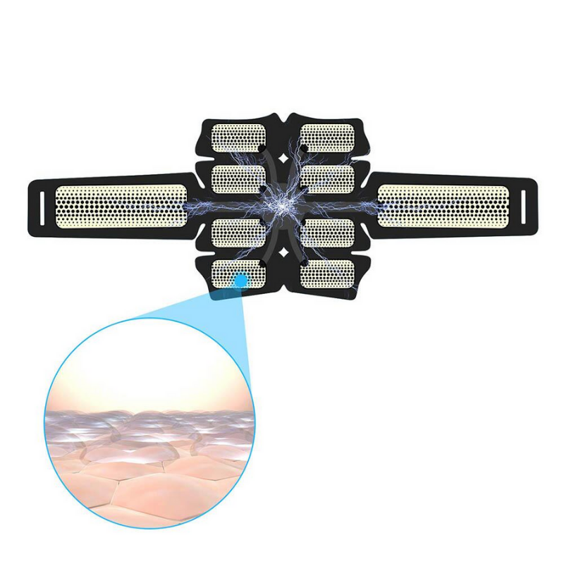 EMS Abdominal Muscle Trainer Stimulator + ABS Electro-stimulation Fitness Massager