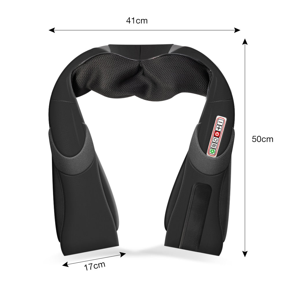 6 Keys Velcro 4D Kneading Body Relaxation U Shape Neck Back Shoulder Massager